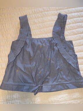 H&M cropped pinstripe tank